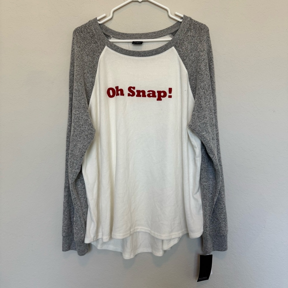 Free Press Graphic Oh Snap! Long Sleeve Tee NWT - Picture 2 of 7